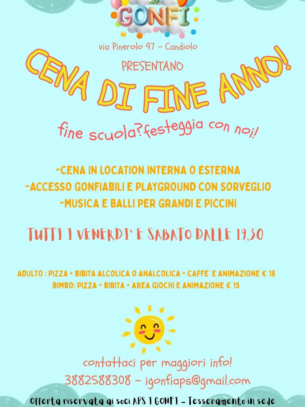 Cena di fine anno ai Gonfi